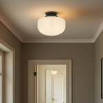 Kronle Schoolhouse Milky White Glass Ceiling Light