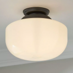 Kronle Schoolhouse Milky White Glass Ceiling Light