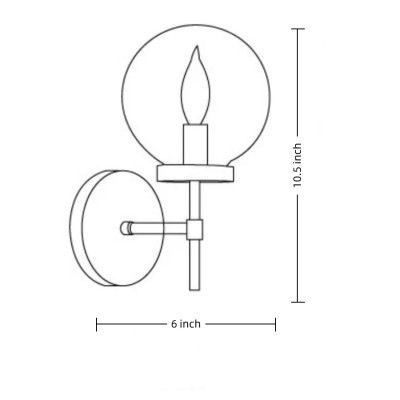 Hempel Minimalist Glass Globe Wall Light Hempel Minimalist Glass Globe Wall Light
