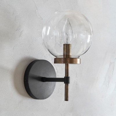 Hempel Minimalist Glass Globe Wall Light Hempel Minimalist Glass Globe Wall Light