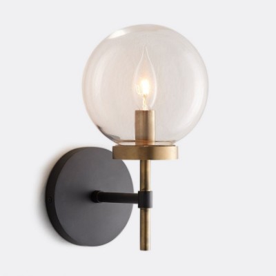 Hempel Minimalist Glass Globe Wall Light Hempel Minimalist Glass Globe Wall Light