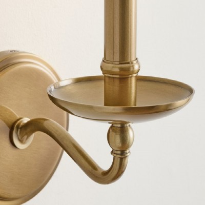 Calvert Vintage Candle Shape Metal 1/2 Light Wall Light Calvert Vintage Candle Shape Metal 1/2 Light Wall Light
