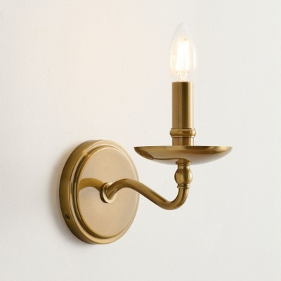 Calvert Vintage Candle Shape Metal 1/2 Light Wall Light Calvert Vintage Candle Shape Metal 1/2 Light Wall Light