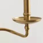 Calvert Vintage Candle Shape Metal 1/2 Light Wall Light