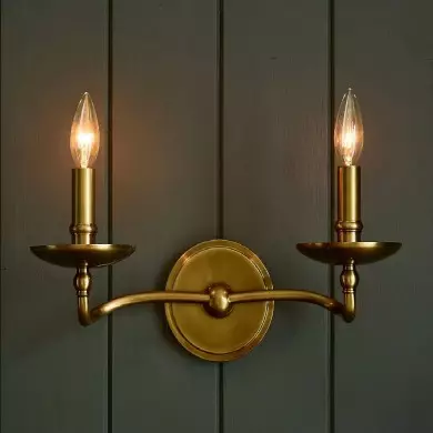 Calvert Vintage Candle Shape Metal 1/2 Light Wall Light Calvert Vintage Candle Shape Metal 1/2 Light Wall Light