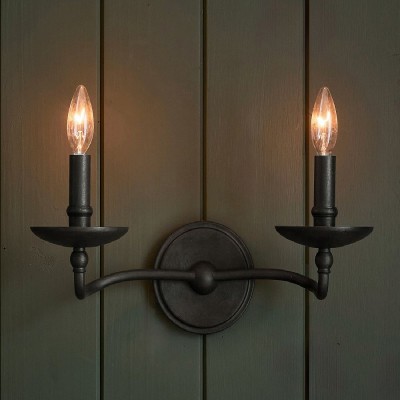 Calvert Vintage Candle Shape Metal 1/2 Light Wall Light Calvert Vintage Candle Shape Metal 1/2 Light Wall Light