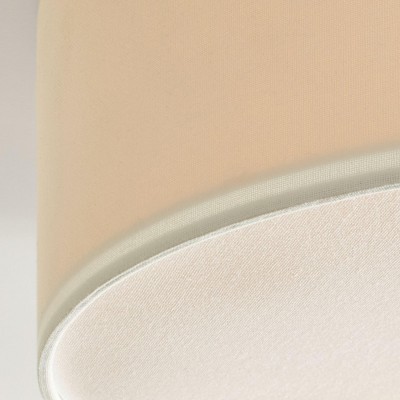 Toren Modern Linen Fabric Drum Flush Mount Ceiling Light