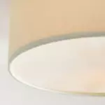 Toren Modern Linen Fabric Drum Flush Mount Ceiling Light