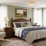 Toren Modern Linen Fabric Drum Flush Mount Ceiling Light