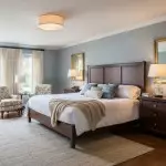 Toren Modern Linen Fabric Drum Flush Mount Ceiling Light