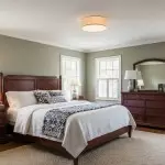 Toren Modern Linen Fabric Drum Flush Mount Ceiling Light