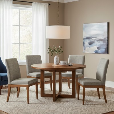 Toren Modern White Linen Drum Pendant Light