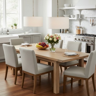 Toren Modern White Linen Drum Pendant Light