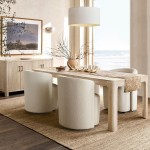 Toren Modern White Linen Drum Pendant Light