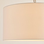 Toren Modern White Linen Drum Pendant Light