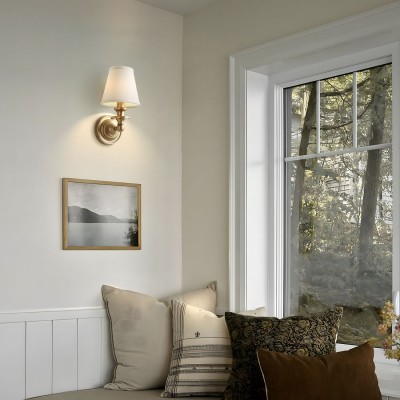 Ashby Vintage Linen Shade Wall Light Ashby Vintage Linen Shade Wall Light