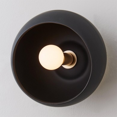 Kalini Farmhouse Round Soft Ceramic Flush Mount Wall Sconce
