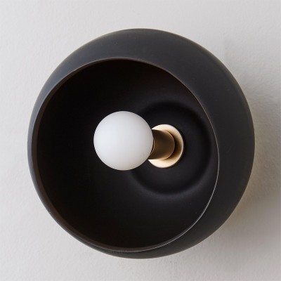 Kalini Farmhouse Round Soft Ceramic Flush Mount Wall Sconce Kalini Farmhouse Round Soft Ceramic Flush Mount Wall Sconce