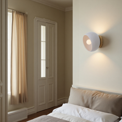 Kalini Farmhouse Round Soft Ceramic Flush Mount Wall Sconce Kalini Farmhouse Round Soft Ceramic Flush Mount Wall Sconce