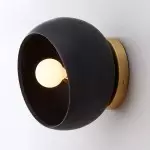 Kalini Farmhouse Round Soft Ceramic Flush Mount Wall Sconce