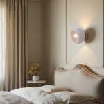 Kalini Farmhouse Round Soft Ceramic Flush Mount Wall Sconce