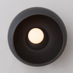 Kalini Farmhouse Round Soft Ceramic Flush Mount Wall Sconce