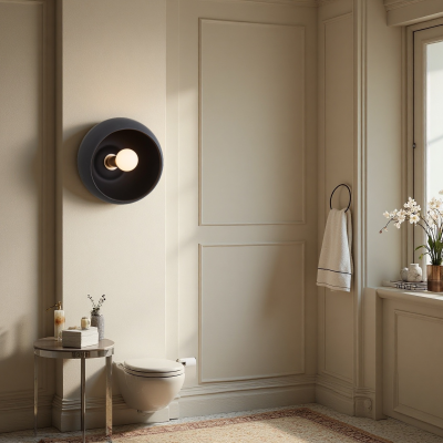 Kalini Farmhouse Round Soft Ceramic Flush Mount Wall Sconce Kalini Farmhouse Round Soft Ceramic Flush Mount Wall Sconce