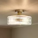 Callio Rustic Distressed White Wood Drum Semi Flush Mount Ceiling Light Callio Rustic Distressed White Wood Drum Semi Flush Mount Ceiling Light