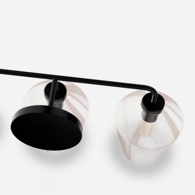 Konig Minimalist 3-Light Brass Glass Wall Light Konig Minimalist 3-Light Brass Glass Wall Light