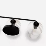 Konig Minimalist 3-Light Brass Glass Wall Light