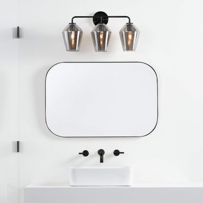 Konig Minimalist 3-Light Brass Glass Wall Light Konig Minimalist 3-Light Brass Glass Wall Light