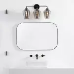 Konig Minimalist 3-Light Brass Glass Wall Light