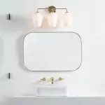 Konig Minimalist 3-Light Brass Glass Wall Light