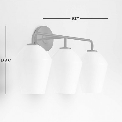 Konig Minimalist 3-Light Brass Glass Wall Light Konig Minimalist 3-Light Brass Glass Wall Light