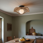 Lovary Bohemian Rattan Flower Flush Mount Ceiling Light