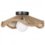Lovary Bohemian Rattan Flower Flush Mount Ceiling Light
