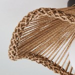 Lovary Bohemian Rattan Flower Flush Mount Ceiling Light