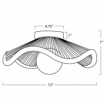 Lovary Bohemian Rattan Flower Flush Mount Ceiling Light