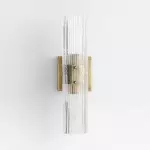 Joanna Modern 2/3 Light Ribbed Fluted Glass Wall Light