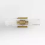 Joanna Modern 2/3 Light Ribbed Fluted Glass Wall Light