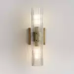 Joanna Modern 2/3 Light Ribbed Fluted Glass Wall Light