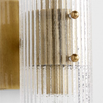 Joanna Modern 2/3 Light Ribbed Fluted Glass Wall Light Joanna Modern 2/3 Light Ribbed Fluted Glass Wall Light