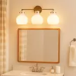 York Minimalist 3-Light Glass Globe Metal Wall Light