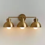 York Minimalist 3-Light Glass Globe Metal Wall Light