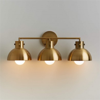 York Minimalist 3-Light Glass Globe Metal Wall Light