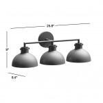 York Minimalist 3-Light Glass Globe Metal Wall Light