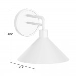 Kemp Industrial Black Brass Metal Indoor/Outdoor Wall Light