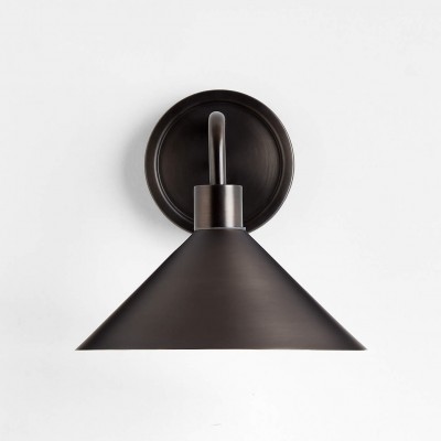 Kemp Industrial Black Brass Metal Indoor/Outdoor Wall Light Kemp Industrial Black Brass Metal Indoor/Outdoor Wall Light