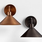 Kemp Industrial Black Brass Metal Indoor/Outdoor Wall Light