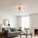 Luke Luxury 4-Light Textured Cast Glass Flush Mount Ceiling Light